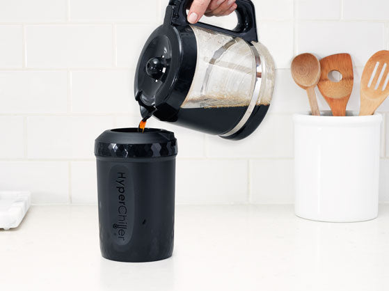 The HyperChiller Iced Coffee Maker On  Will Cool Your Hot Coffee In  One Minute